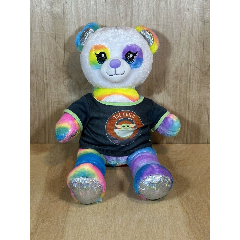 Build A Bear Rainbow Bear with T Shirt